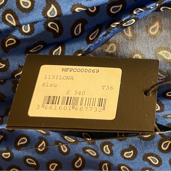 Maje - blue Ilona Playsuit / romper NWT - Picture 5 of 8